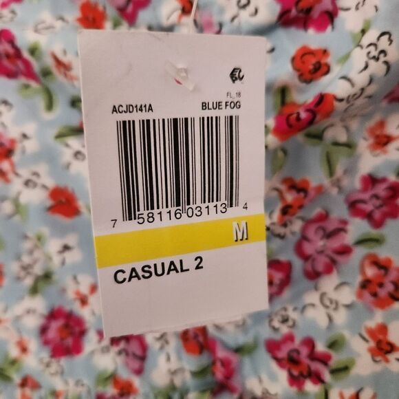 Planet Gold Womens Juniors 100% Cotton Mini Summer Floral Dress Size Medium - Picture 7 of 9